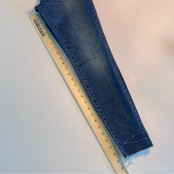 Madewell 9" High-Rise Skinny Exposed Button Fly Dark Wash Stretch Denim Jeans 28 - Picture 8 of 14